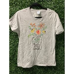 Women's Flower Tee Shirt Large